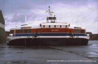SRN4 Swift (GH-2004) being taken to the Hovercraft Museum